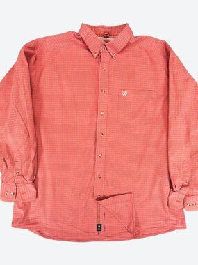 Ariat Pro Series Stretch Men's XXL Western Shirt Red Check L/S